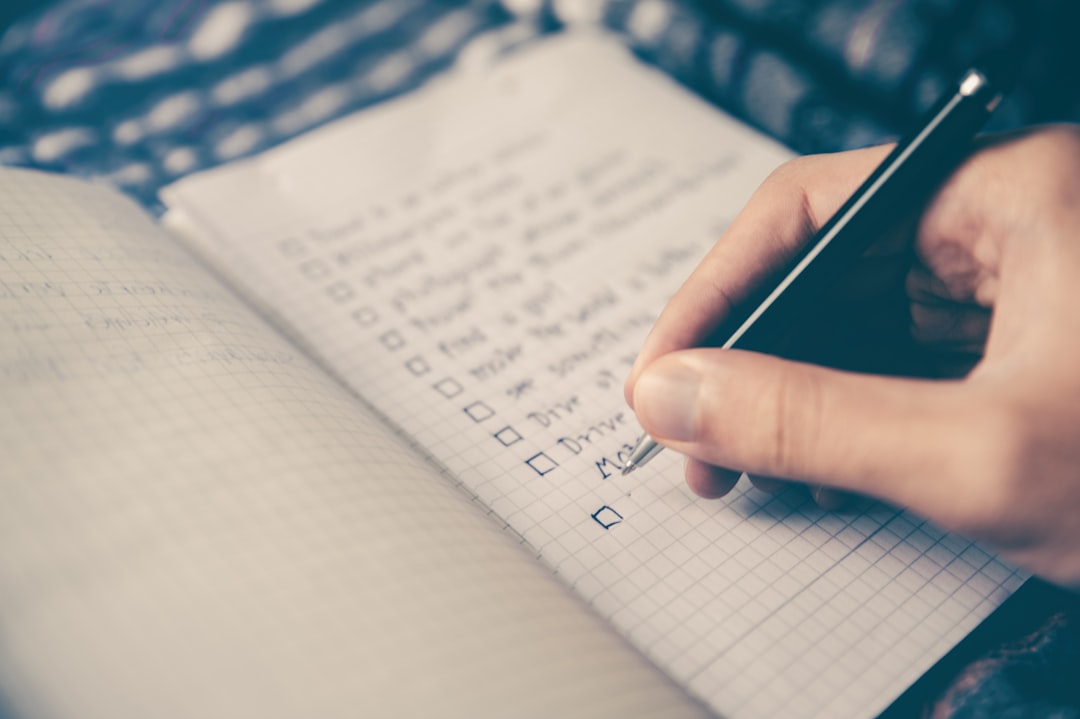 Checklist and planning tools representing breaking a task into manageable next steps